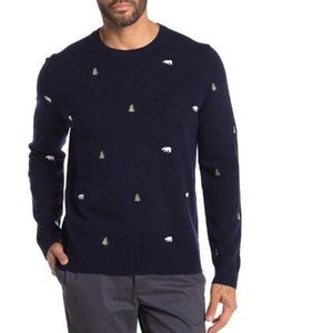 Brook Brothers Embroidered Wool Blend Sweater